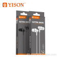 YISON Nuevo auricular con cable Manos libres con bajo